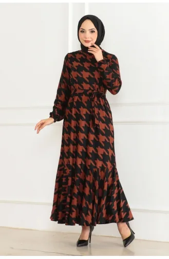 Jurk Met Patroon En Volantrok 3151-03 Taba 3151-03