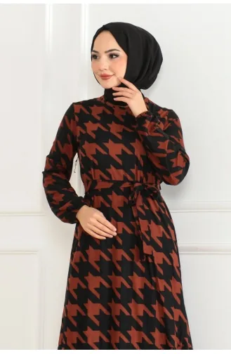 Jurk Met Patroon En Volantrok 3151-03 Taba 3151-03