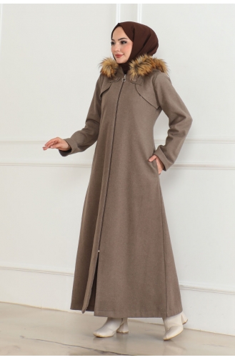 Hooded Fur Cashmere Coat 05061-06 Mink 05061-06