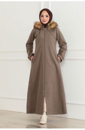 Hooded Fur Cashmere Coat 05061-06 Mink 05061-06