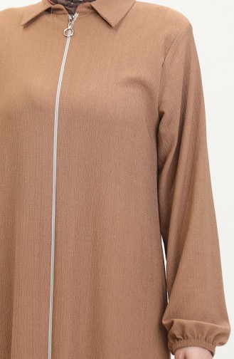 Abaya Mit Kragen Und Reißverschluss 1021-03 Nerz 1021-03