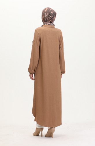 Abaya Mit Kragen Und Reißverschluss 1021-03 Nerz 1021-03