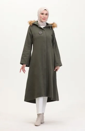 Mantel Mit Broschennähten 611570-06 Khaki 611570-06
