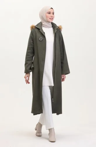 Mantel Mit Broschennähten 611570-06 Khaki 611570-06