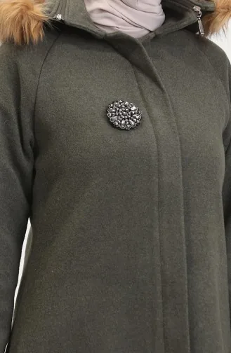 Mantel Mit Broschennähten 611570-06 Khaki 611570-06