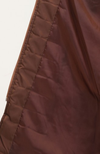 Hooded Quilted Coat 0813-06 Tan 0813-06