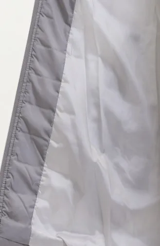 Manteau Matelassé A Ceinture 0811-06 Gris 0811-06