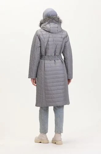 Manteau Matelassé Fourrure 0812-05 Gris 0812-05