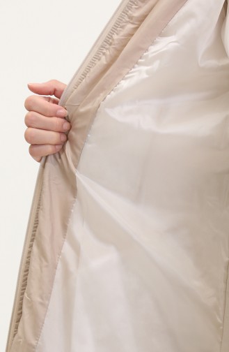 Gewatteerde Bontjas 0812-06 Beige 0812-06