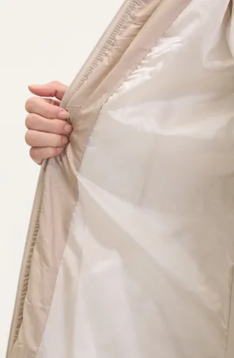 Manteau Matelassé Fourrure 0812-06 Beige 0812-06