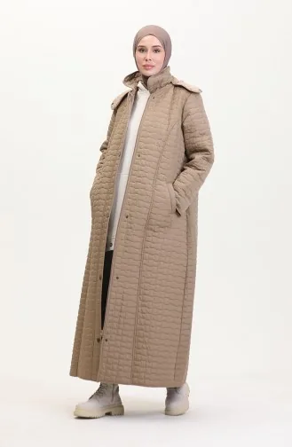 Manteau Matelassé à Capuche Grande Taille 6134-03 Vison 6134-03