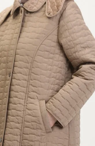 Manteau Matelassé à Capuche Grande Taille 6134-03 Vison 6134-03
