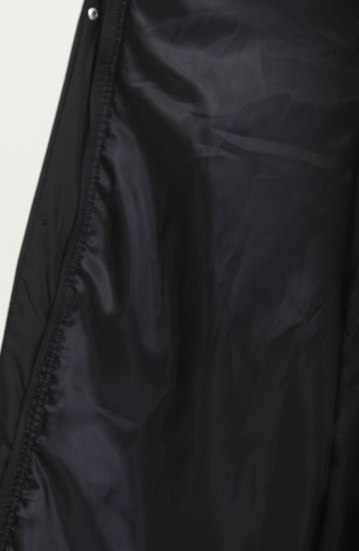 Manteau Matelassé à Capuche 5212-01 Noir 5212-01