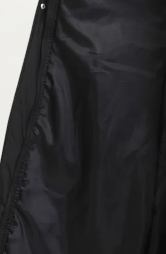 Kapüşonlu Kapitone Mont 5212-01 Siyah