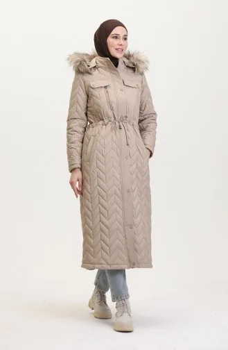 Steppmantel Mit Kapuze 5212-02 Beige 5212-02