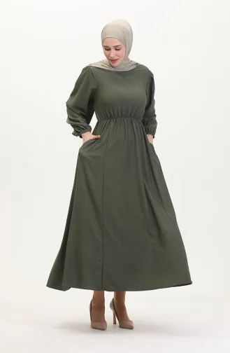 Pocket Dress 1099-01 Khaki 1099-01