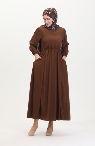 Cepli Elbise 1099-05 Kahverengi