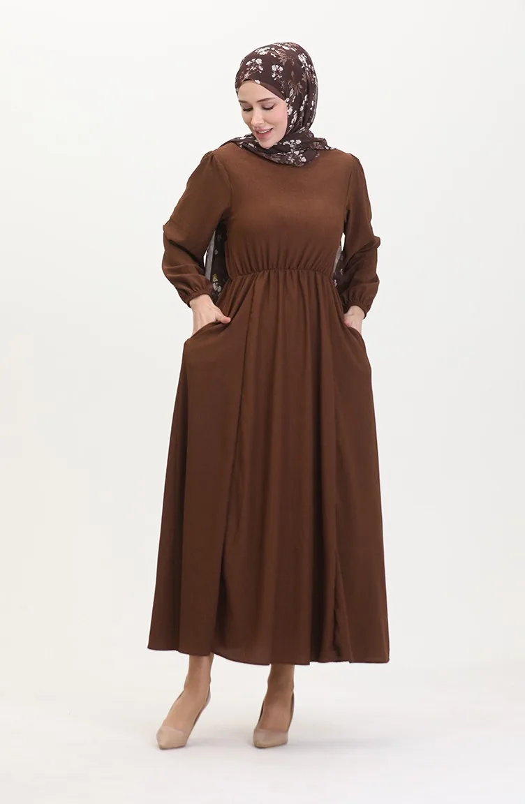 Robe Avec Poches 1099-05 Marron 1099-05