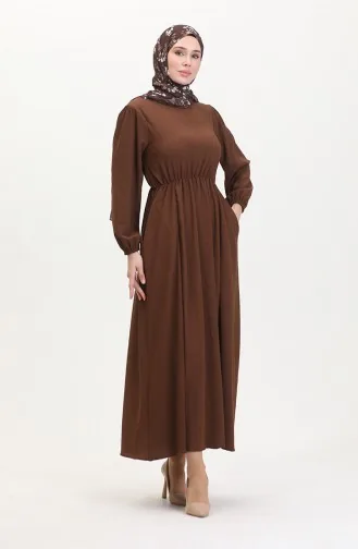 Robe Avec Poches 1099-05 Marron 1099-05