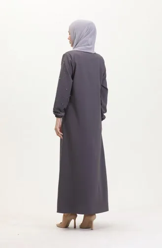 Avondjurk Met Steenprint 0407-06 Grijs 0407-06