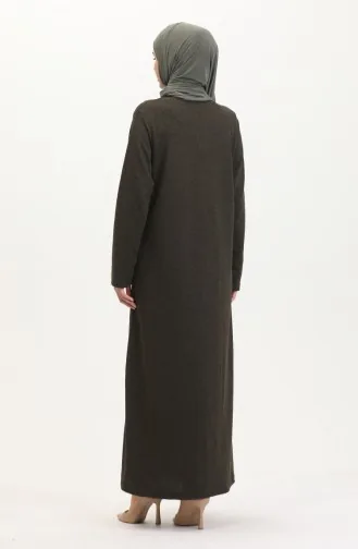 Plus Size Button Detail Dress 0532-02 Khaki 0532-02