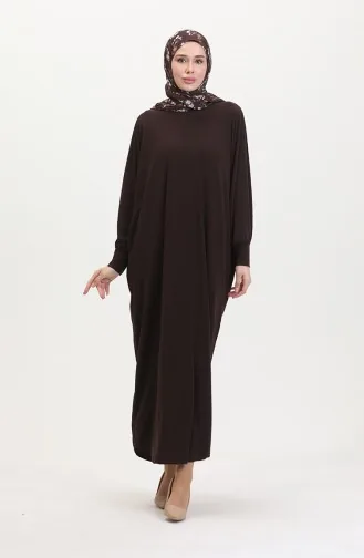 Freizeitkleid Mit Fledermausärmeln 2000–24 Bitterbraun 2000-24