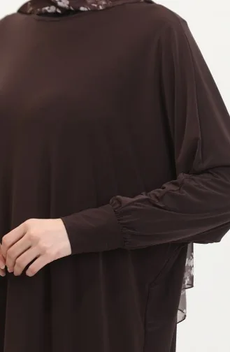 Freizeitkleid Mit Fledermausärmeln 2000–24 Bitterbraun 2000-24