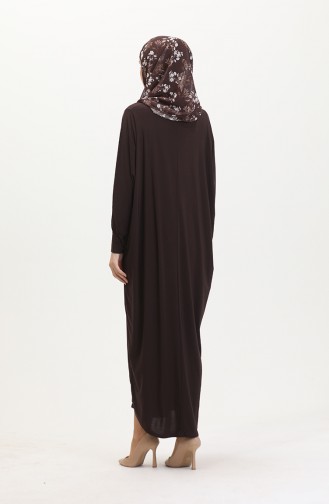Freizeitkleid Mit Fledermausärmeln 2000–24 Bitterbraun 2000-24