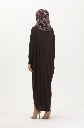 Freizeitkleid Mit Fledermausärmeln 2000–24 Bitterbraun 2000-24