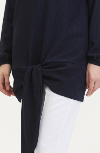 Kuşaklı Tunik 1020-02 Lacivert