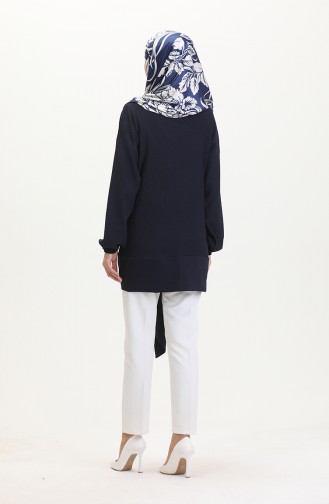 Kuşaklı Tunik 1020-02 Lacivert