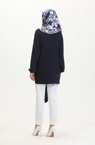 Tunique A Ceinture 1020-02 Bleu Marine 1020-02