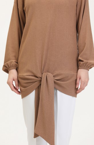 Kuşaklı Tunik 1020-04 Vizon