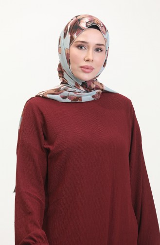 Belted Tunic 1020-05 Claret Red 1020-05