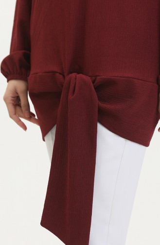 Belted Tunic 1020-05 Claret Red 1020-05