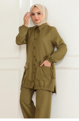 Costume Détail Poche Kaki 19229 15338