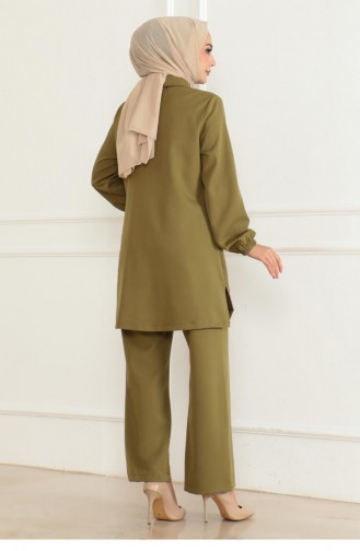 Costume Détail Poche Kaki 19229 15338