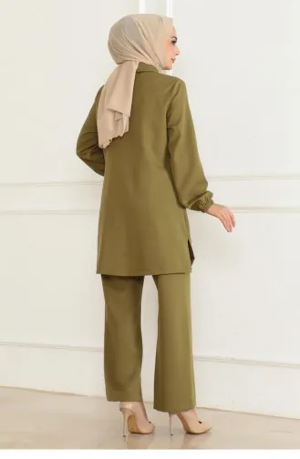 Costume Détail Poche Kaki 19229 15338