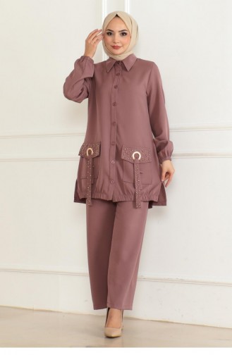 Costume Détaillé Avec Poches Dusty Rose 19229 15339