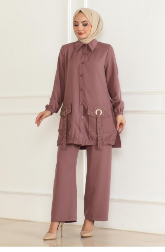 Costume Détaillé Avec Poches Dusty Rose 19229 15339