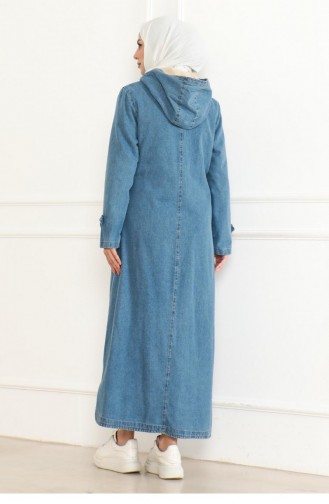 Jeansmantel Mit Kapuze Hellblau 19230 15343