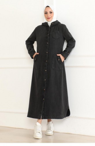 Jeansmantel Mit Kapuze Geräuchert 19230 15344