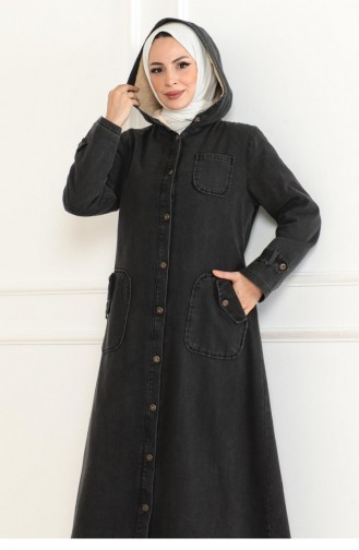 Jeansmantel Mit Kapuze Geräuchert 19230 15344