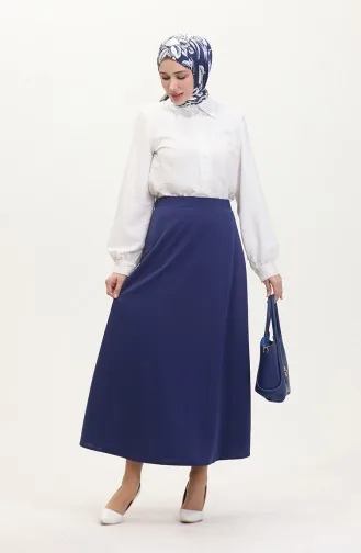 Jupe Cloche à Taille Elastique 3035-09 Indigo 3035-09