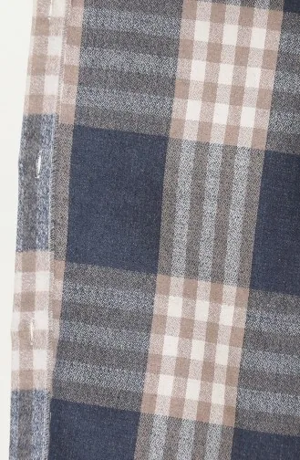 Kapüşonlu Oduncu Kumaş Düğmeli Kap 0534-05 Lacivert