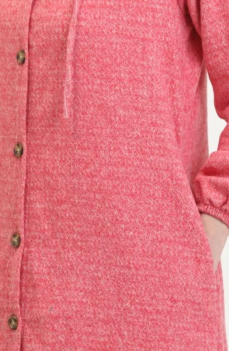 Dunne Gestempelde Cape Met Capuchon 0535-02 Rood 0535-02