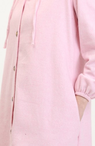 Dünner Gestempelter Umhang Mit Kapuze 0535-06 Pink 0535-06