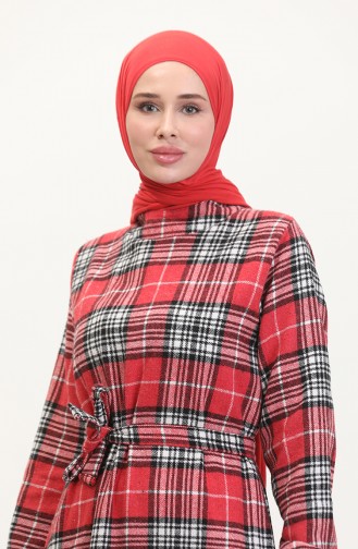 Robe A Ceinture Tissu Bûcheron 0537-01 Rouge 0537-01