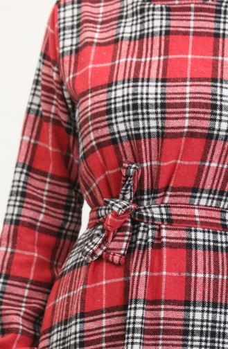 Robe A Ceinture Tissu Bûcheron 0537-01 Rouge 0537-01