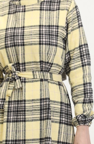 Lumberjack Fabric Belted Dress 0537-04 Yellow 0537-04